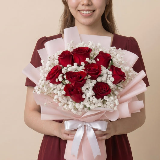 Love, Always (9 Roses) - Bouquet of Fresh Flowers