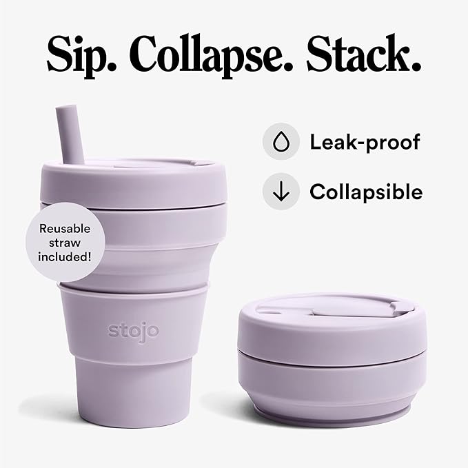 Stojo Collapsible Biggie Cup 470ml (Lilac)