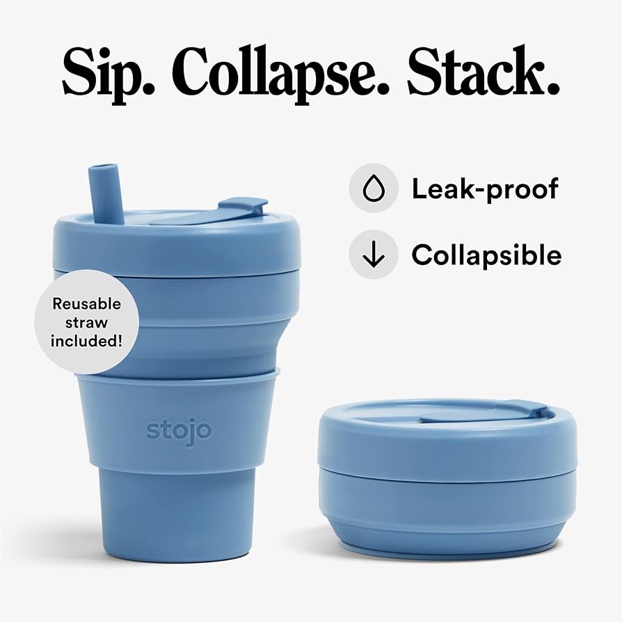 Stojo Collapsible Biggie Cups 470ml (Steel)