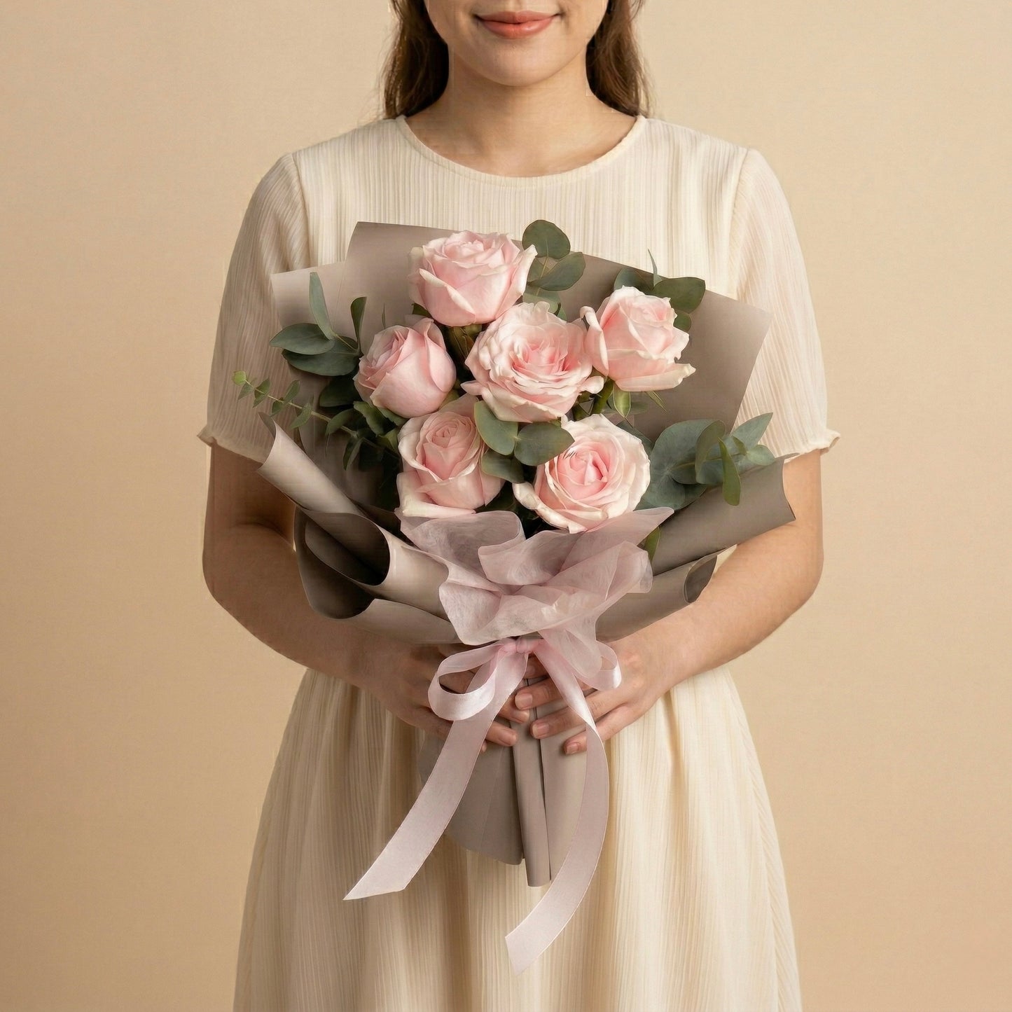 Rosé Elegance - Bouquet of Fresh Flowers