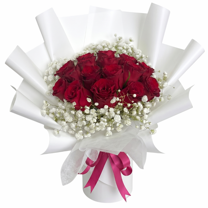 Forever Yours (12 Roses) - Bouquet of Fresh Flowers