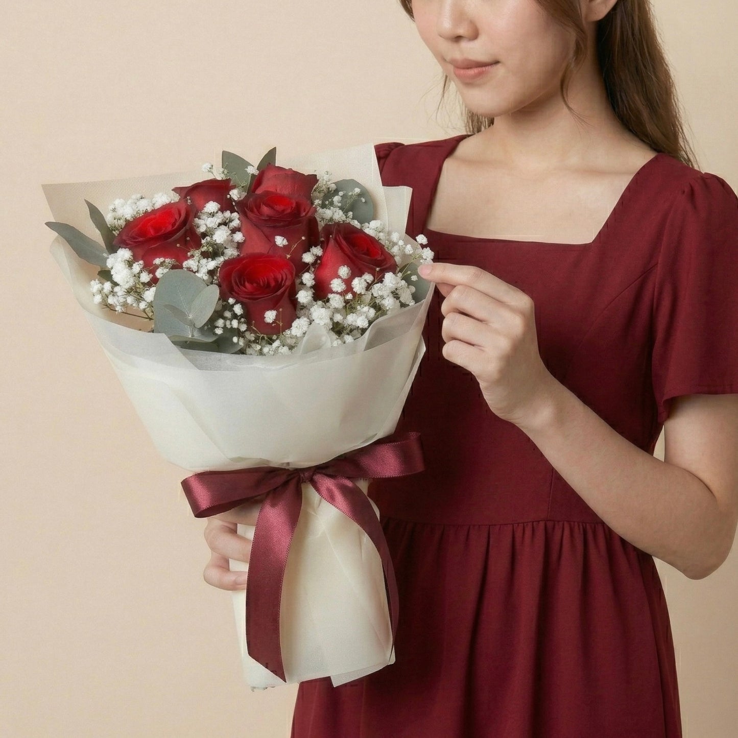 Velvet Romance - Bouquet of Fresh Flowers