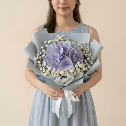 Blue Serenity - Bouquet of Fresh Flowers