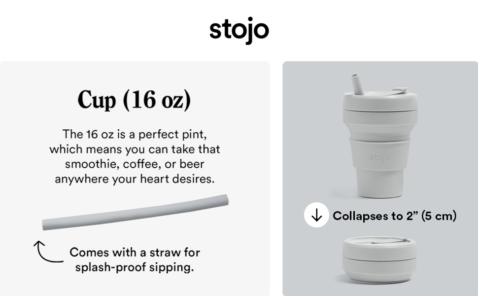 Stojo Collapsible Biggie Cup 470ml (Lilac)