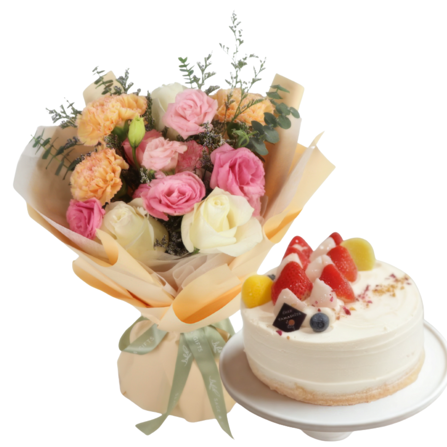 Bohemian Bunch –  Flowers and Cake Bundle