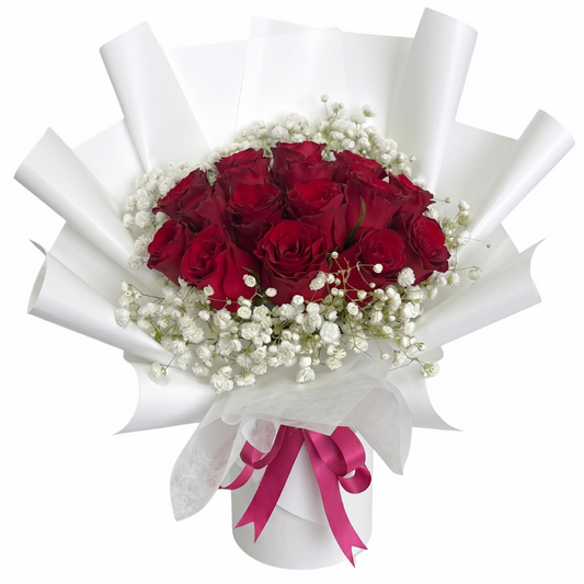 Forever Yours (12 Roses) - Bouquet of Fresh Flowers