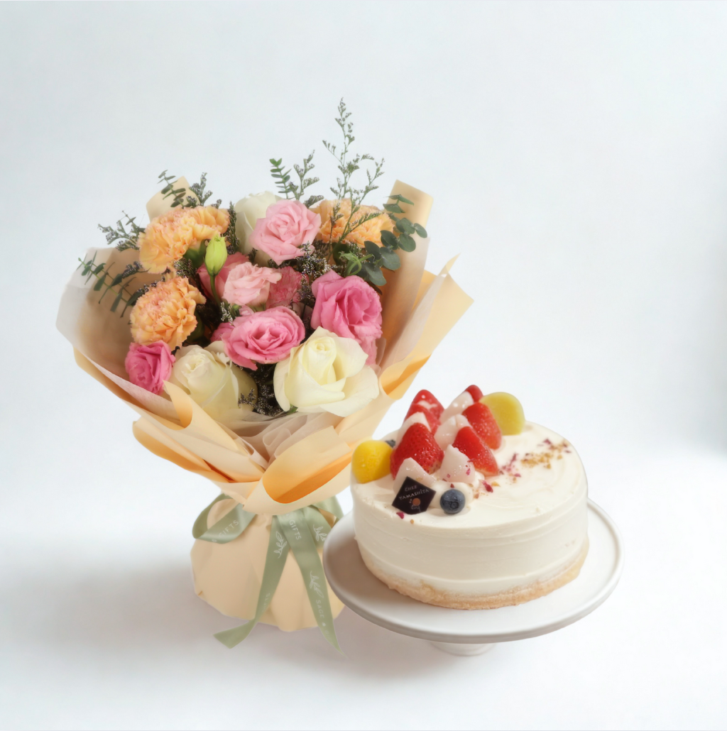 Bohemian Bunch –  Flowers and Cake Bundle
