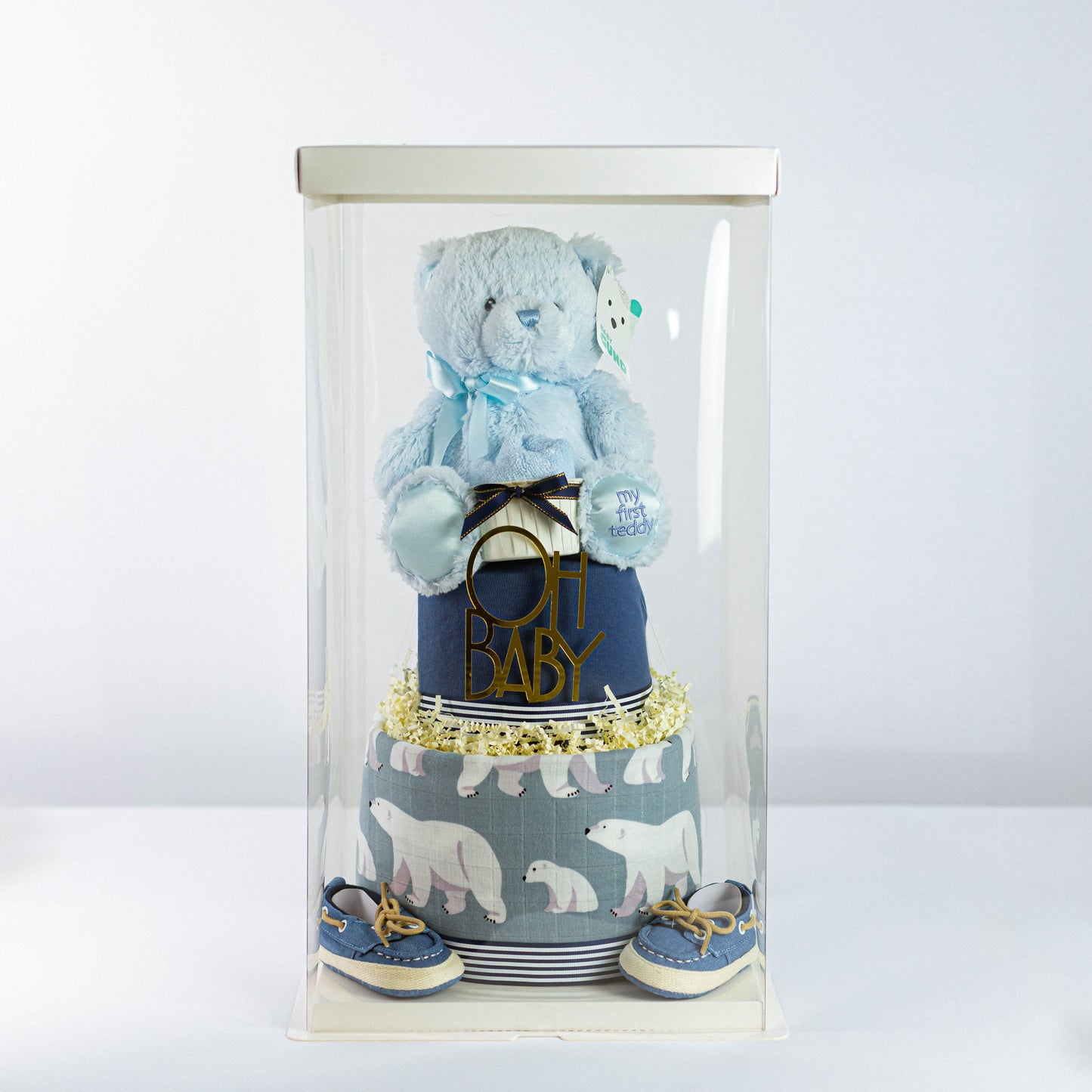 Baby Diaper Cake - Blue the Bear (Next Day Delivery Available)